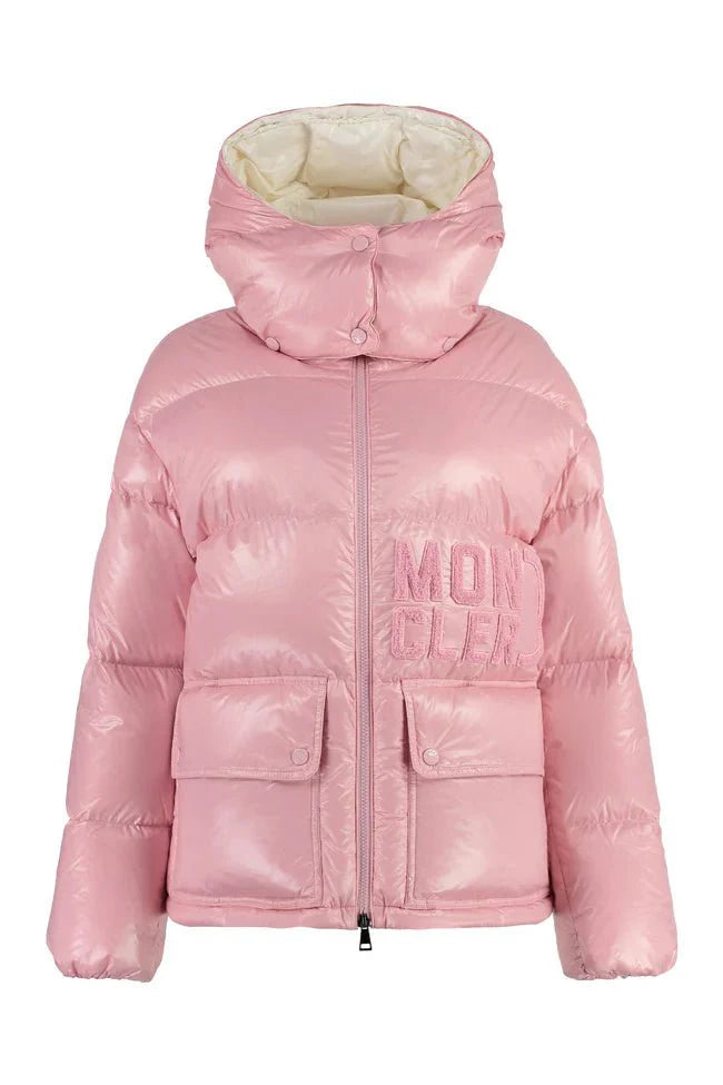 Moncler Abbaye hooded nylon down jacket