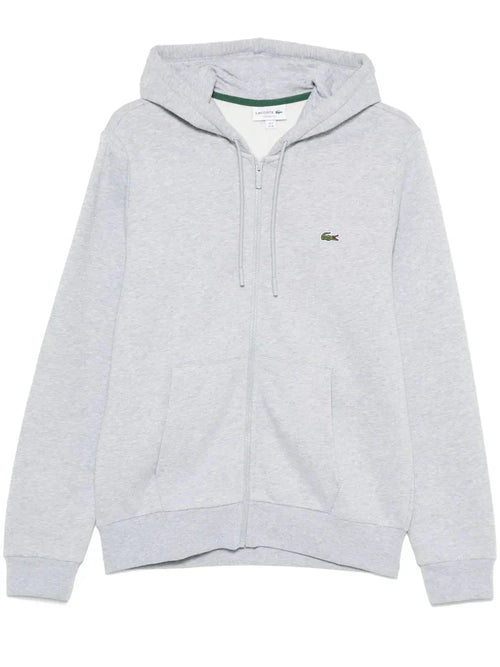 appliqué-logo zip-up hoodie