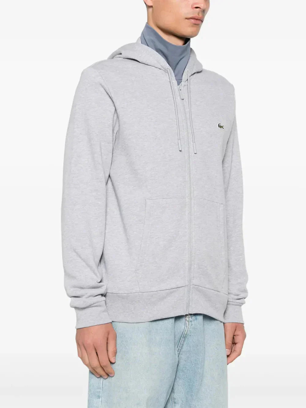 appliqué-logo zip-up hoodie