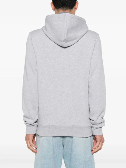 appliqué-logo zip-up hoodie