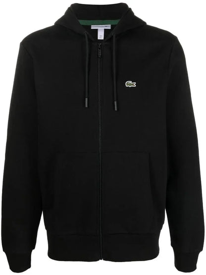 appliqué-logo zip-up hoodie
