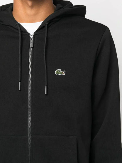 appliqué-logo zip-up hoodie