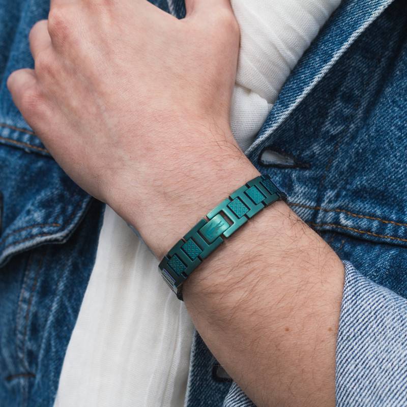 Bracelet Metropole en Acier Vert (Couple Set 2 Bracelets)