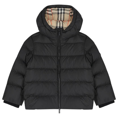 Burb Black Logo Padded Puffer Jacket puffer