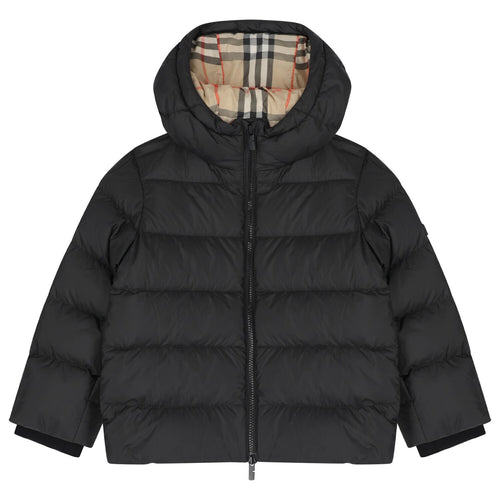 Burb Black Logo Padded Puffer Jacket puffer