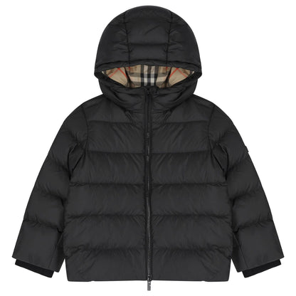 Burb Black Logo Padded Puffer Jacket puffer