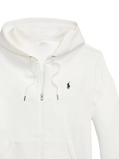 Double knit zip-up hoodie