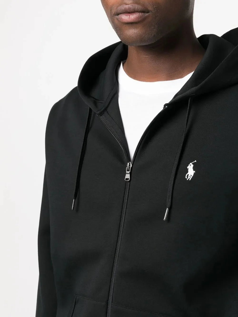 embroidery-logo pullover hoodie