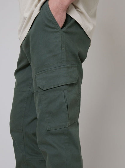 Green Cotton Jogger Style Cargo Trousers (Pack de 3)