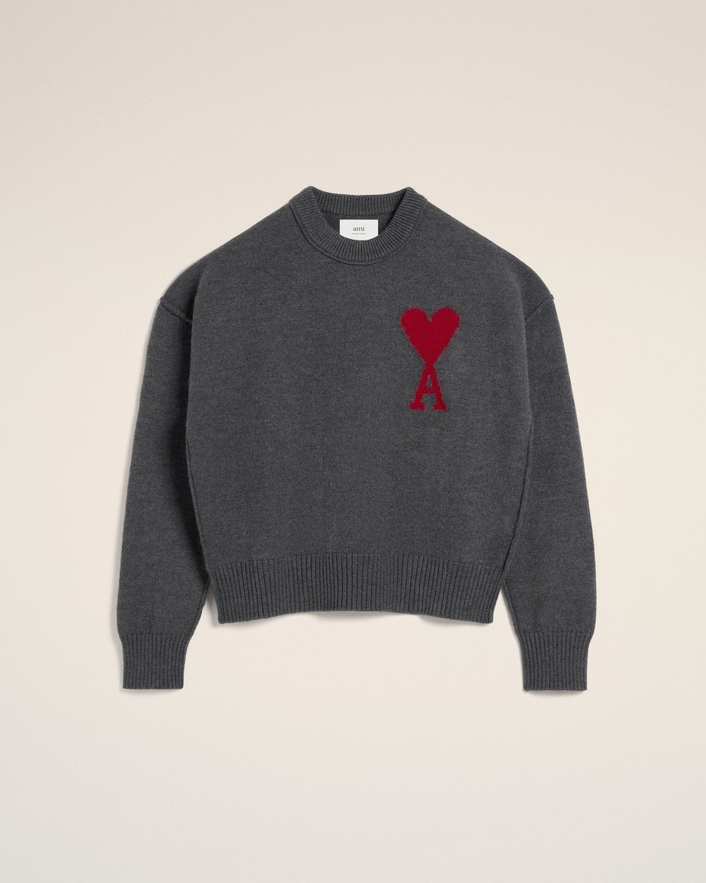 GREY WOOL AMI SWEATER
