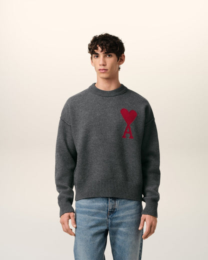 GREY WOOL AMI SWEATER