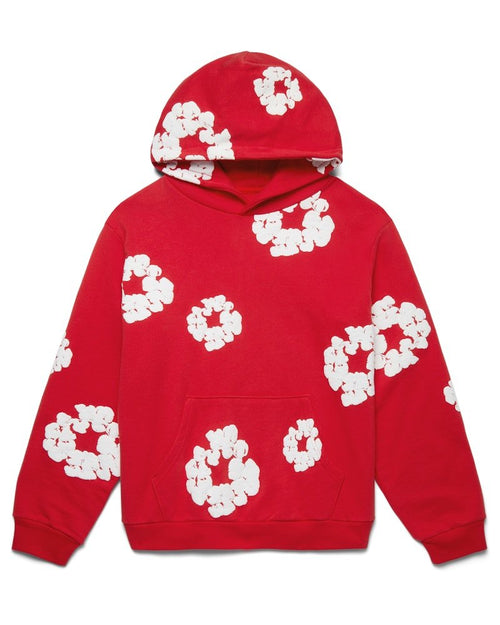 HOODIE COTTON WREATH RED