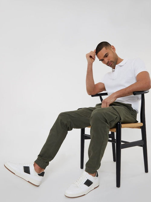 Khaki Cotton Jogger Style Cargo Trousers (Pack de 3)