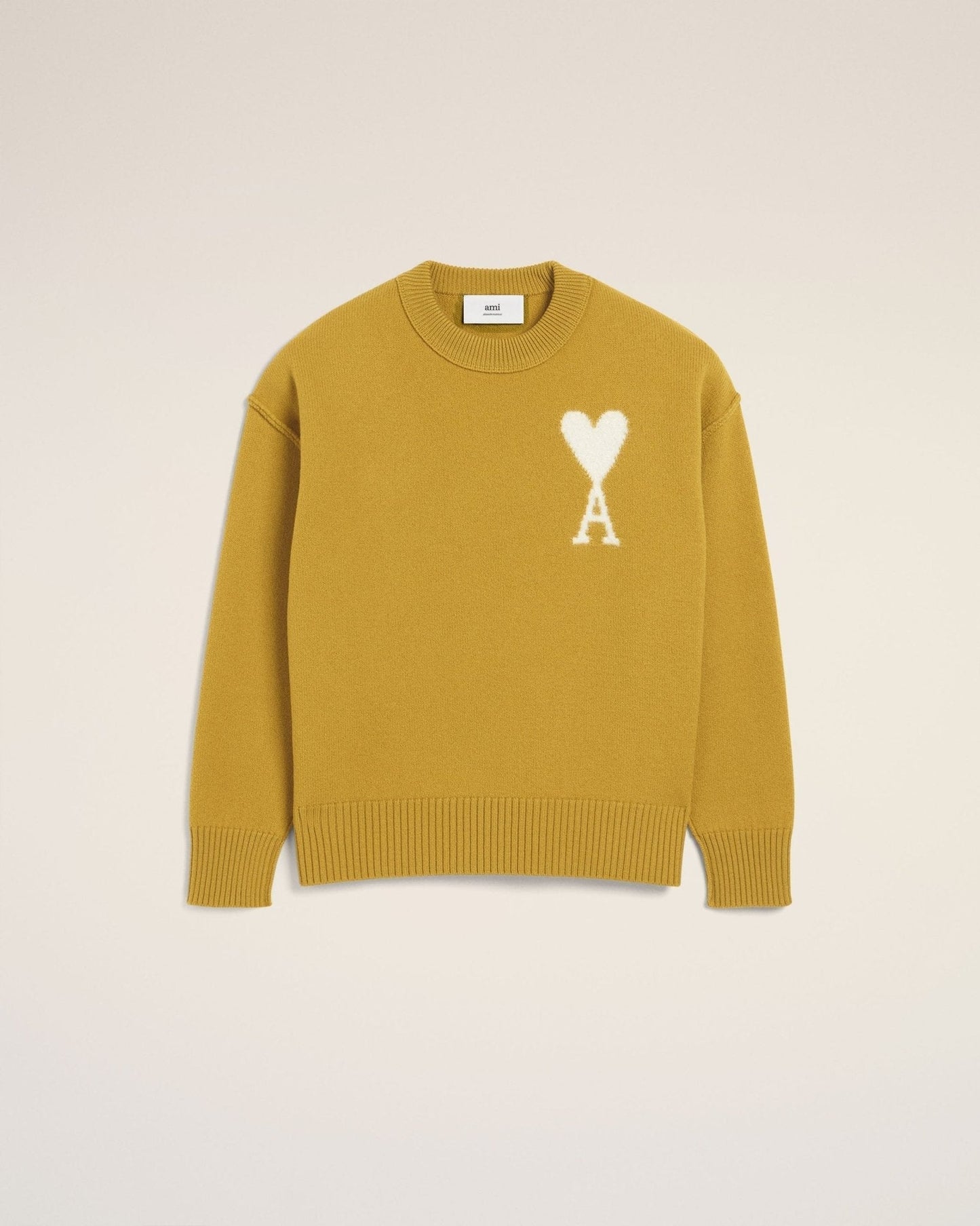 MUSTARD WOOL AMI SWEATER