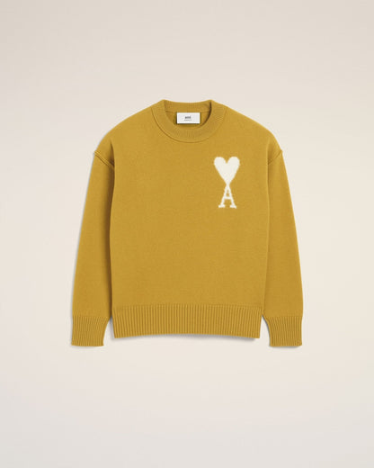 MUSTARD WOOL AMI SWEATER