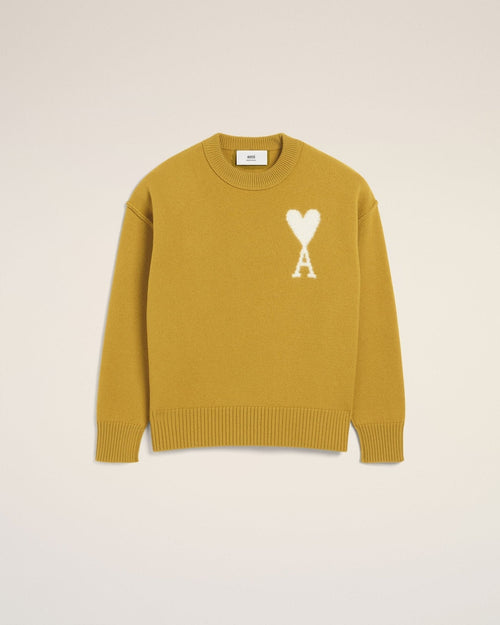 MUSTARD WOOL AMI SWEATER