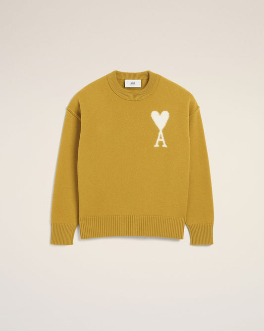 MUSTARD WOOL AMI SWEATER