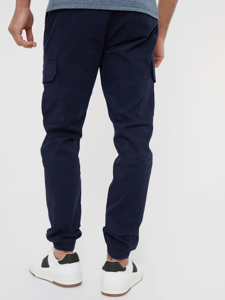 Navy Cotton Jogger Style Cargo Trousers (Pack de 3)