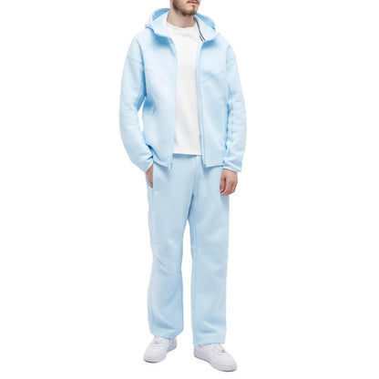 NK Tech Fleece Blue Zip-Up Ensemble (Bas + Haut)