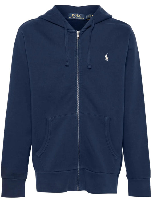 Polo Pony-embroidered cotton hoodie