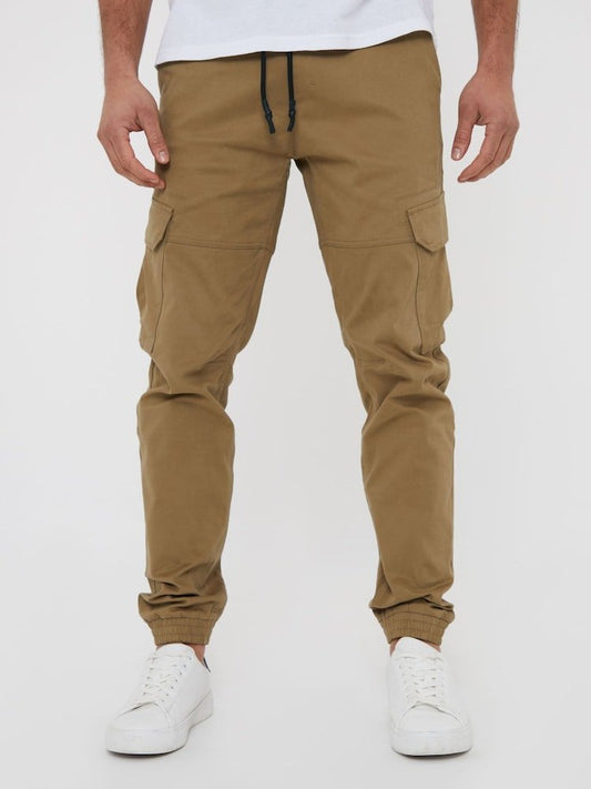 Stone Cotton Jogger Style Cargo Trousers (Pack de 3)