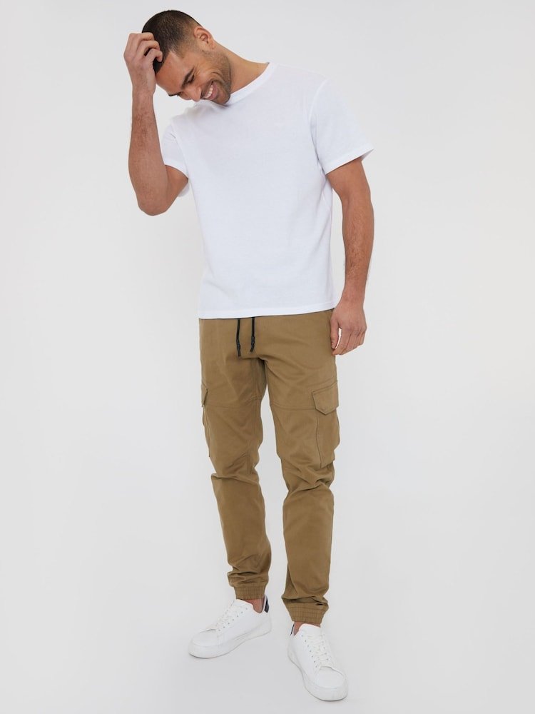 Stone Cotton Jogger Style Cargo Trousers (Pack de 3)