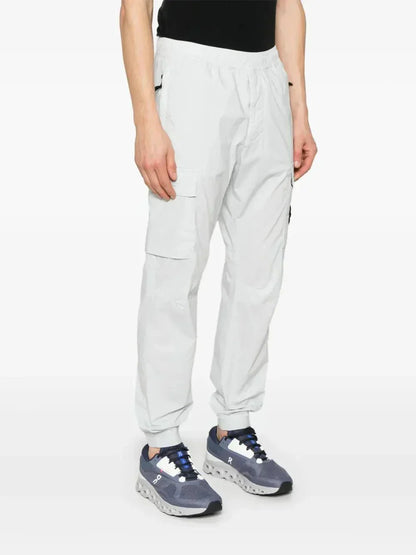 Stone tapered-leg cargo pants